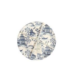 Shabby Chic Melamine Chinoiserie Blue White Willow 10.5” Plates Set of 4 New!